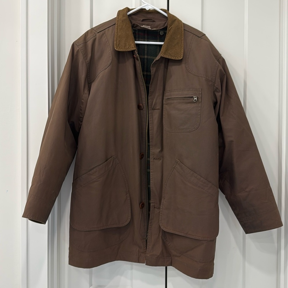 LLBean Men's Field Coat with zippered removable liner jacket